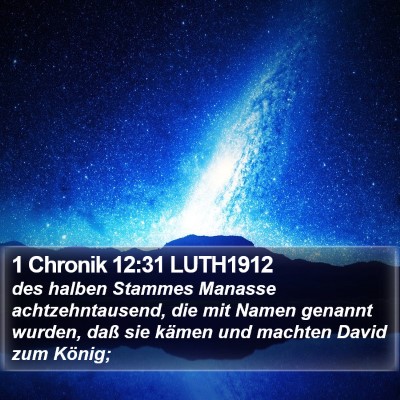 1 Chronik 12:31 LUTH1912 Bible Verse Image