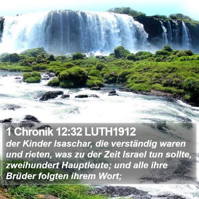 1 Chronik 12:32 LUTH1912 Bible Verse Image