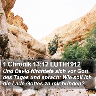 1 Chronik 13:12 LUTH1912 Bible Verse Image