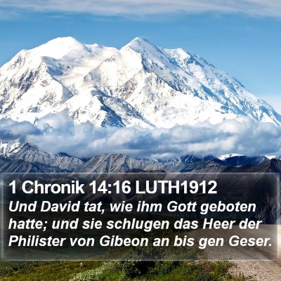 1 Chronik 14:16 LUTH1912 Bible Verse Image