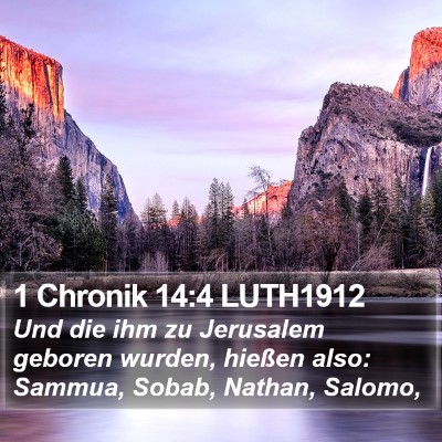 1 Chronik 14:4 LUTH1912 Bible Verse Image