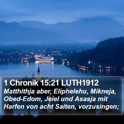 1 Chronik 15:21 LUTH1912 Bible Verse Image
