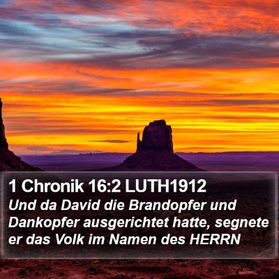 1 Chronik 16:2 LUTH1912 Bible Verse Image