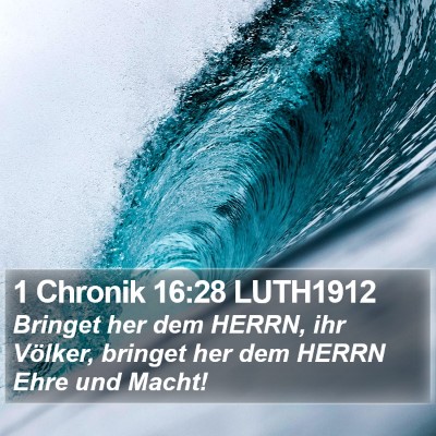 1 Chronik 16:28 LUTH1912 Bible Verse Image