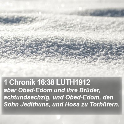 1 Chronik 16:38 LUTH1912 Bible Verse Image