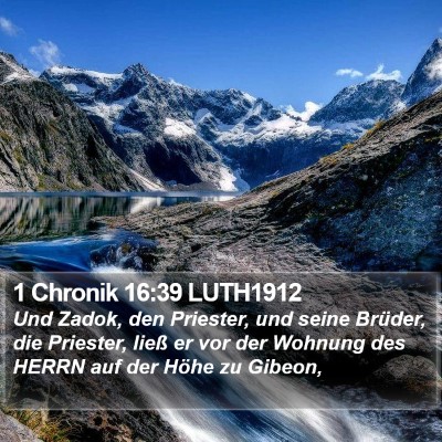 1 Chronik 16:39 LUTH1912 Bible Verse Image