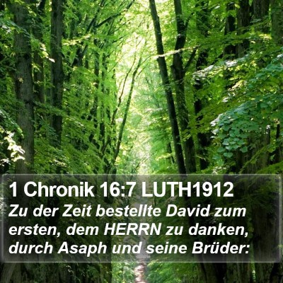 1 Chronik 16:7 LUTH1912 Bible Verse Image