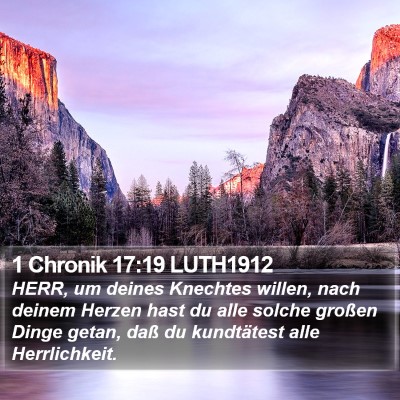 1 Chronik 17:19 LUTH1912 Bible Verse Image