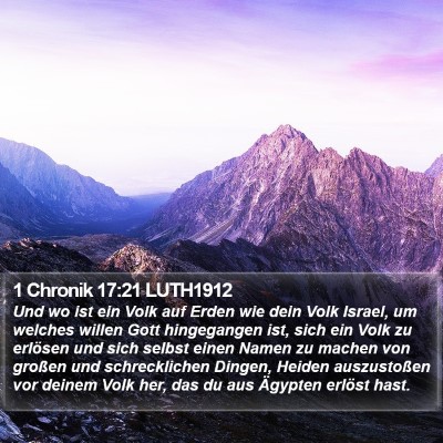 1 Chronik 17:21 LUTH1912 Bible Verse Image