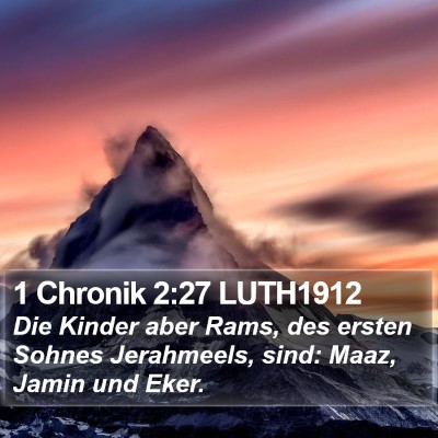1 Chronik 2:27 LUTH1912 Bible Verse Image