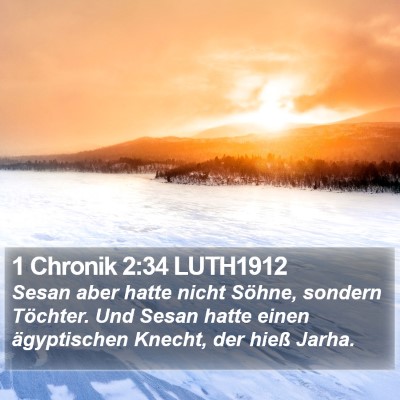 1 Chronik 2:34 LUTH1912 Bible Verse Image