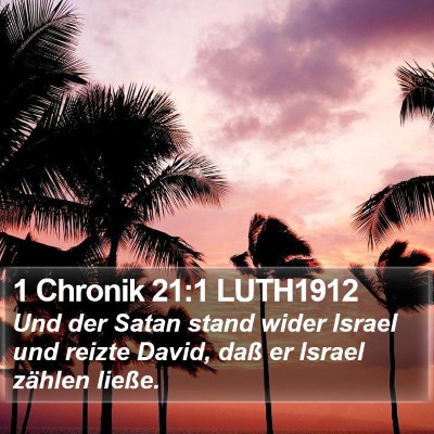 1 Chronik 21:1 LUTH1912 Bible Verse Image