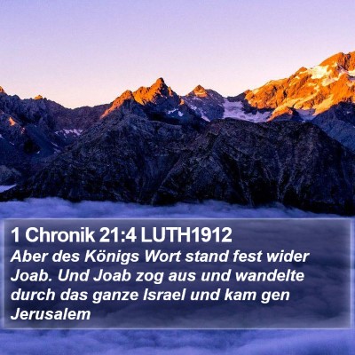 1 Chronik 21:4 LUTH1912 Bible Verse Image