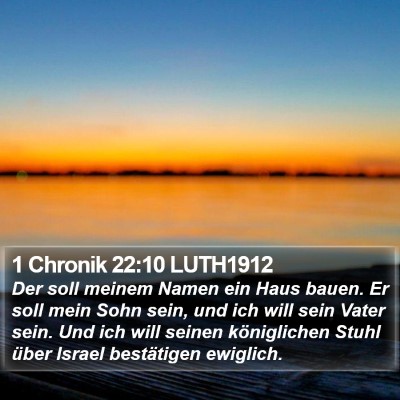 1 Chronik 22:10 LUTH1912 Bible Verse Image