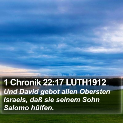 1 Chronik 22:17 LUTH1912 Bible Verse Image