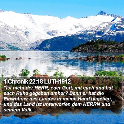 1 Chronik 22:18 LUTH1912 Bible Verse Image