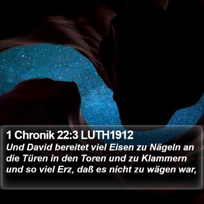 1 Chronik 22:3 LUTH1912 Bible Verse Image