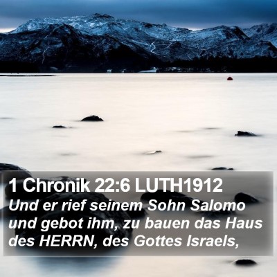 1 Chronik 22:6 LUTH1912 Bible Verse Image