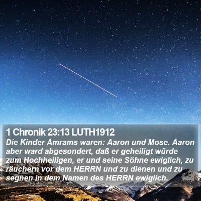 1 Chronik 23:13 LUTH1912 Bible Verse Image