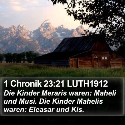 1 Chronik 23:21 LUTH1912 Bible Verse Image