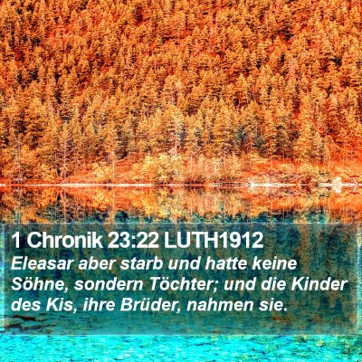 1 Chronik 23:22 LUTH1912 Bible Verse Image