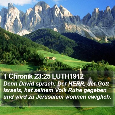 1 Chronik 23:25 LUTH1912 Bible Verse Image