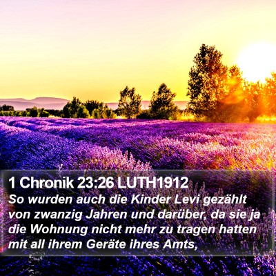 1 Chronik 23:26 LUTH1912 Bible Verse Image