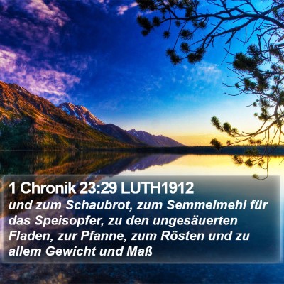 1 Chronik 23:29 LUTH1912 Bible Verse Image