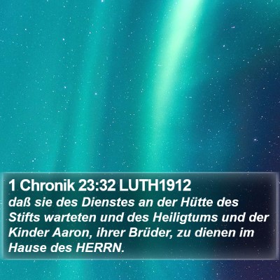 1 Chronik 23:32 LUTH1912 Bible Verse Image