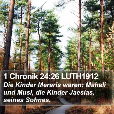 1 Chronik 24:26 LUTH1912 Bible Verse Image
