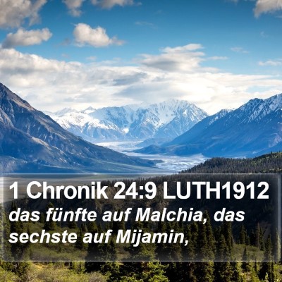 1 Chronik 24:9 LUTH1912 Bible Verse Image