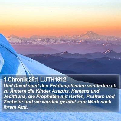 1 Chronik 25:1 LUTH1912 Bible Verse Image