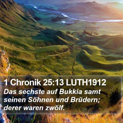 1 Chronik 25:13 LUTH1912 Bible Verse Image