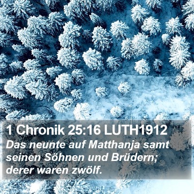 1 Chronik 25:16 LUTH1912 Bible Verse Image