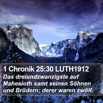 1 Chronik 25:30 LUTH1912 Bible Verse Image