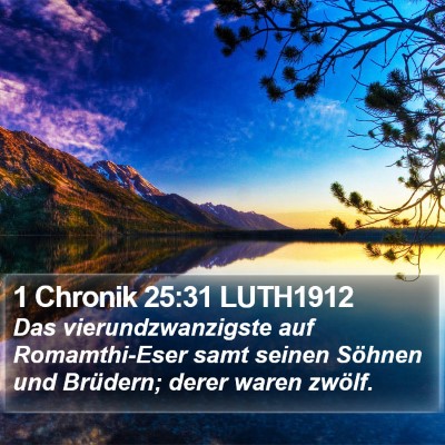 1 Chronik 25:31 LUTH1912 Bible Verse Image