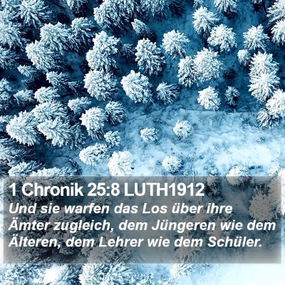 1 Chronik 25:8 LUTH1912 Bible Verse Image