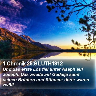 1 Chronik 25:9 LUTH1912 Bible Verse Image