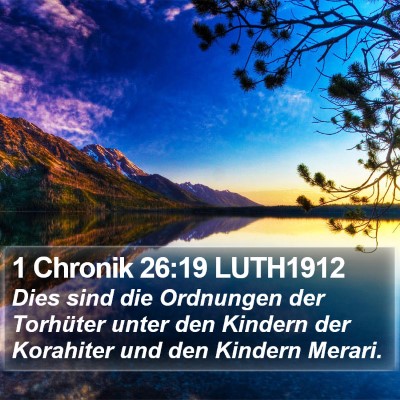 1 Chronik 26:19 LUTH1912 Bible Verse Image