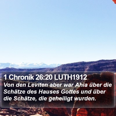 1 Chronik 26:20 LUTH1912 Bible Verse Image