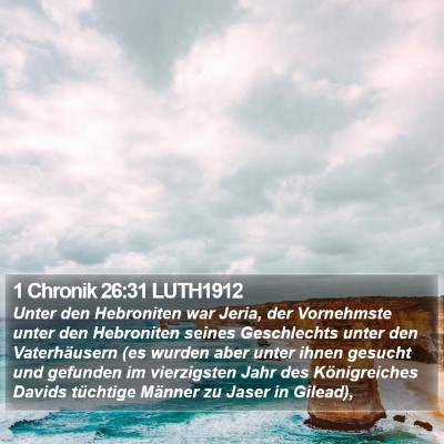1 Chronik 26:31 LUTH1912 Bible Verse Image