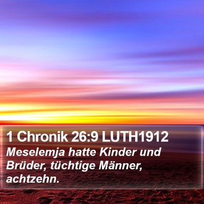 1 Chronik 26:9 LUTH1912 Bible Verse Image