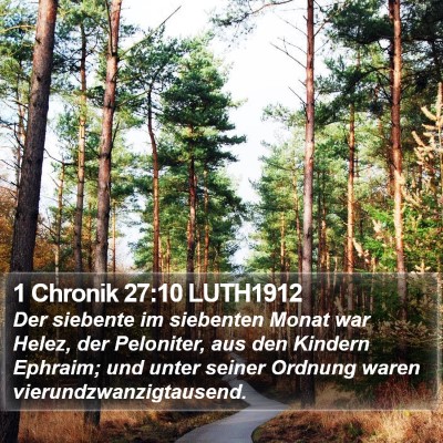 1 Chronik 27:10 LUTH1912 Bible Verse Image