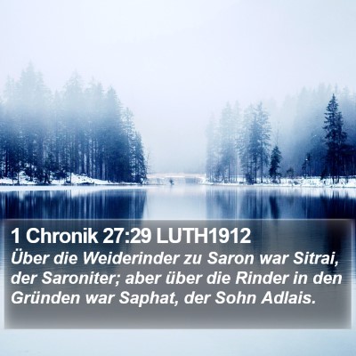 1 Chronik 27:29 LUTH1912 Bible Verse Image