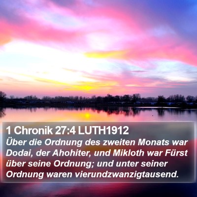 1 Chronik 27:4 LUTH1912 Bible Verse Image