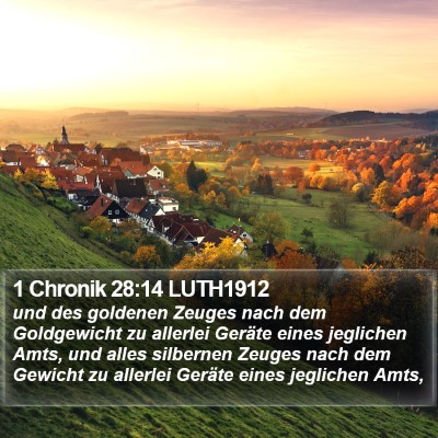 1 Chronik 28:14 LUTH1912 Bible Verse Image