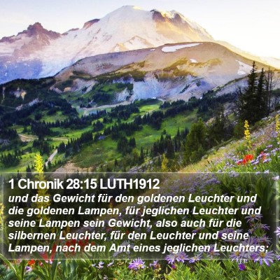 1 Chronik 28:15 LUTH1912 Bible Verse Image