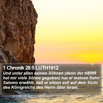 1 Chronik 28:5 LUTH1912 Bible Verse Image
