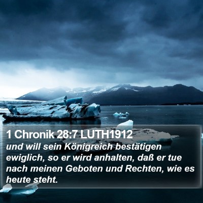 1 Chronik 28:7 LUTH1912 Bible Verse Image