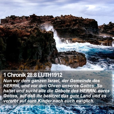 1 Chronik 28:8 LUTH1912 Bible Verse Image